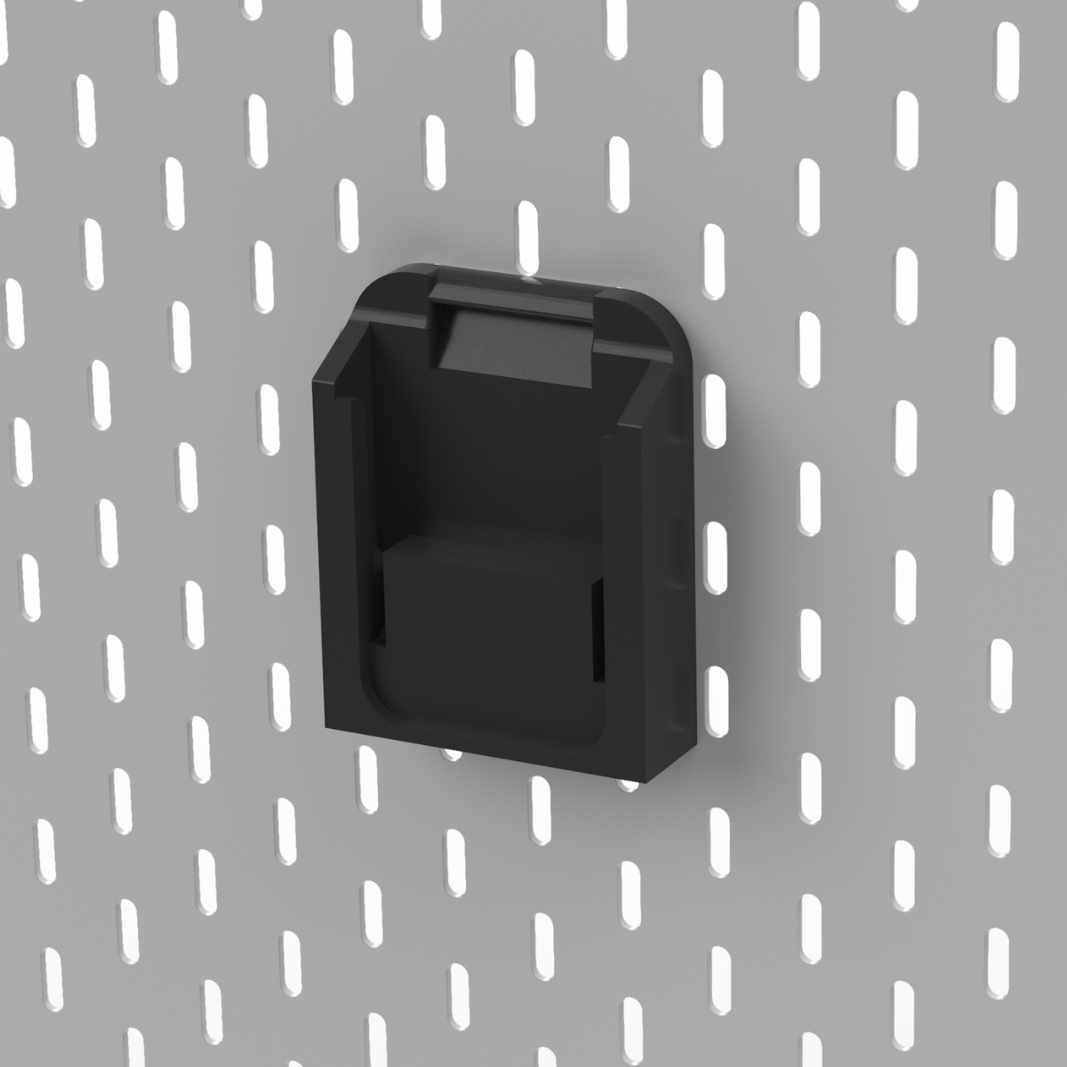 Accuhouder geschikt voor Makita accu voor op IKEA SKÅDIS ophangbord - Accessoire geschikt voor Pegboard van IKEA of ander Pegboard
