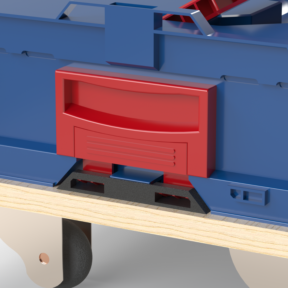 4-pack bevestigingshouders geschikt voor Bosch L-BOXX (L-SAFE): voor montage op rolplank of rolwagen – Compatibel met alle Bosch L-BOXX gereedschapskoffers