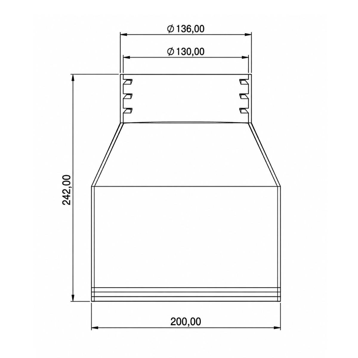 Air conditioning adapter Ø130 mm – suitable for Velux roof windows – for mobile air conditioning