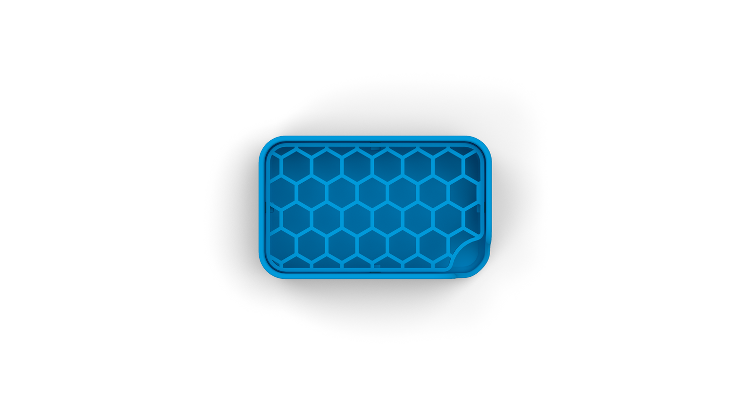Zeephouder met honingraatdesign – Organizer houder voor zeepje – Zeepbakje – Handzeep houder siliconen Badkamer accessoires - Zeepschaaltje - Blauw