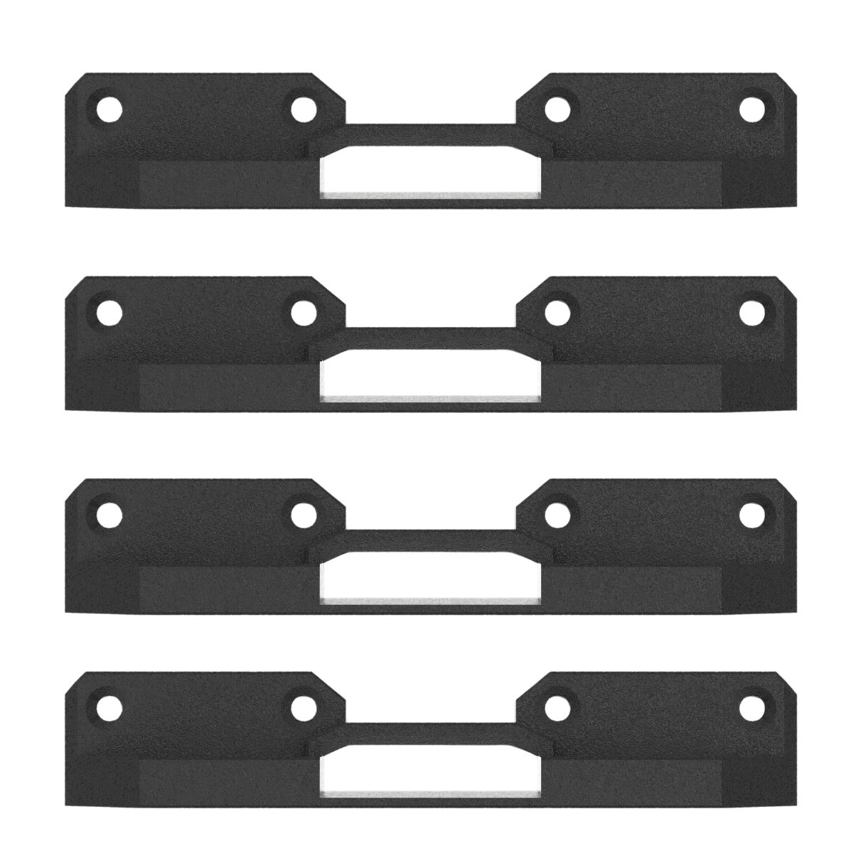 4-pack bevestigingshouders geschikt voor Bosch L-BOXX (L-SAFE): voor montage op rolplank of rolwagen – Compatibel met alle Bosch L-BOXX gereedschapskoffers