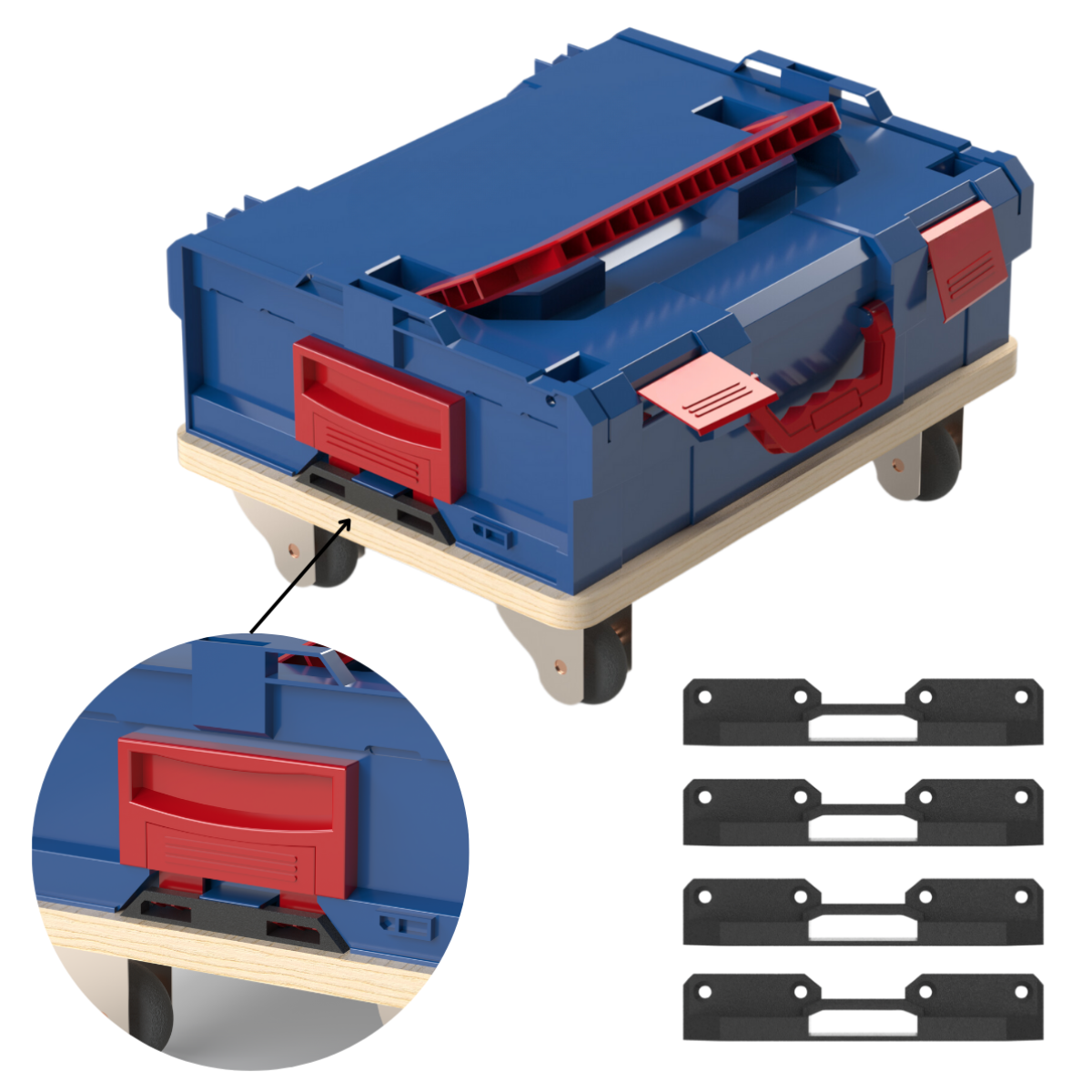 Bevestigingshouders geschikt voor Bosch L-BOXX (L-SAFE)