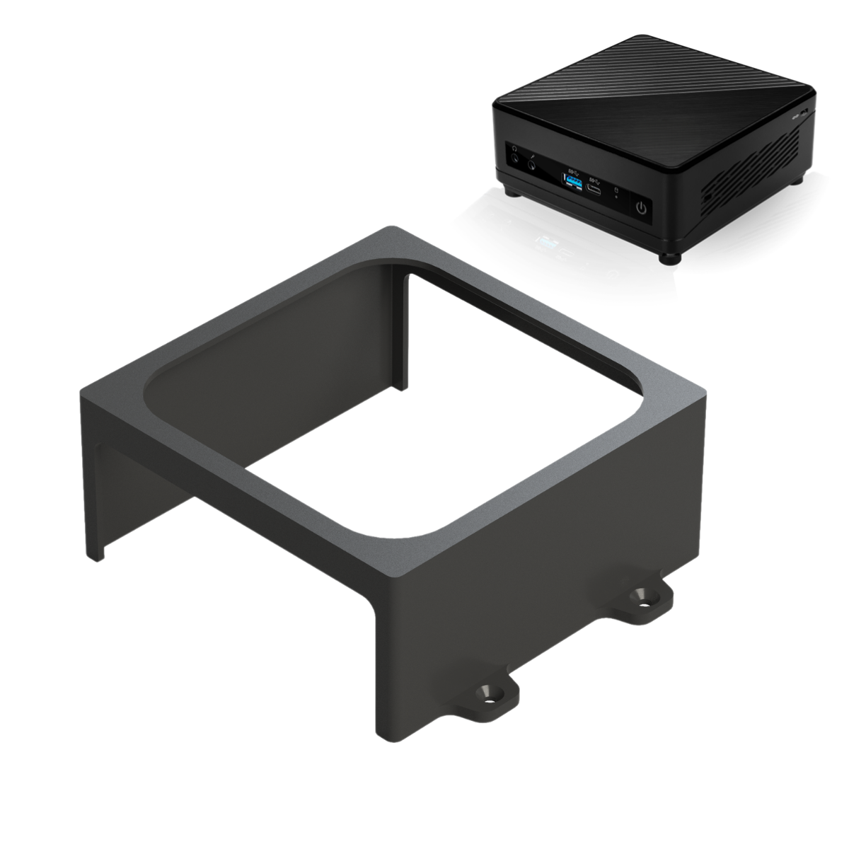 Onder-bureau & wandhouder geschikt voor MSI Cubi Mini-PC (Cubi 5 10M / Cubi N ADL)