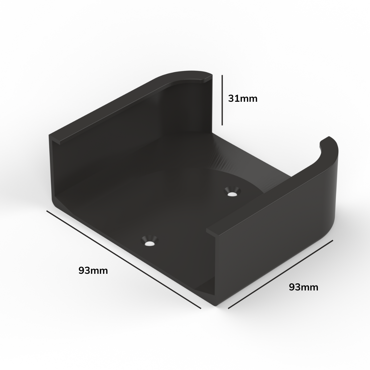 Wandhouder geschikt voor Apple TV 4K (3e generatie, 2022/2024) – Zwart