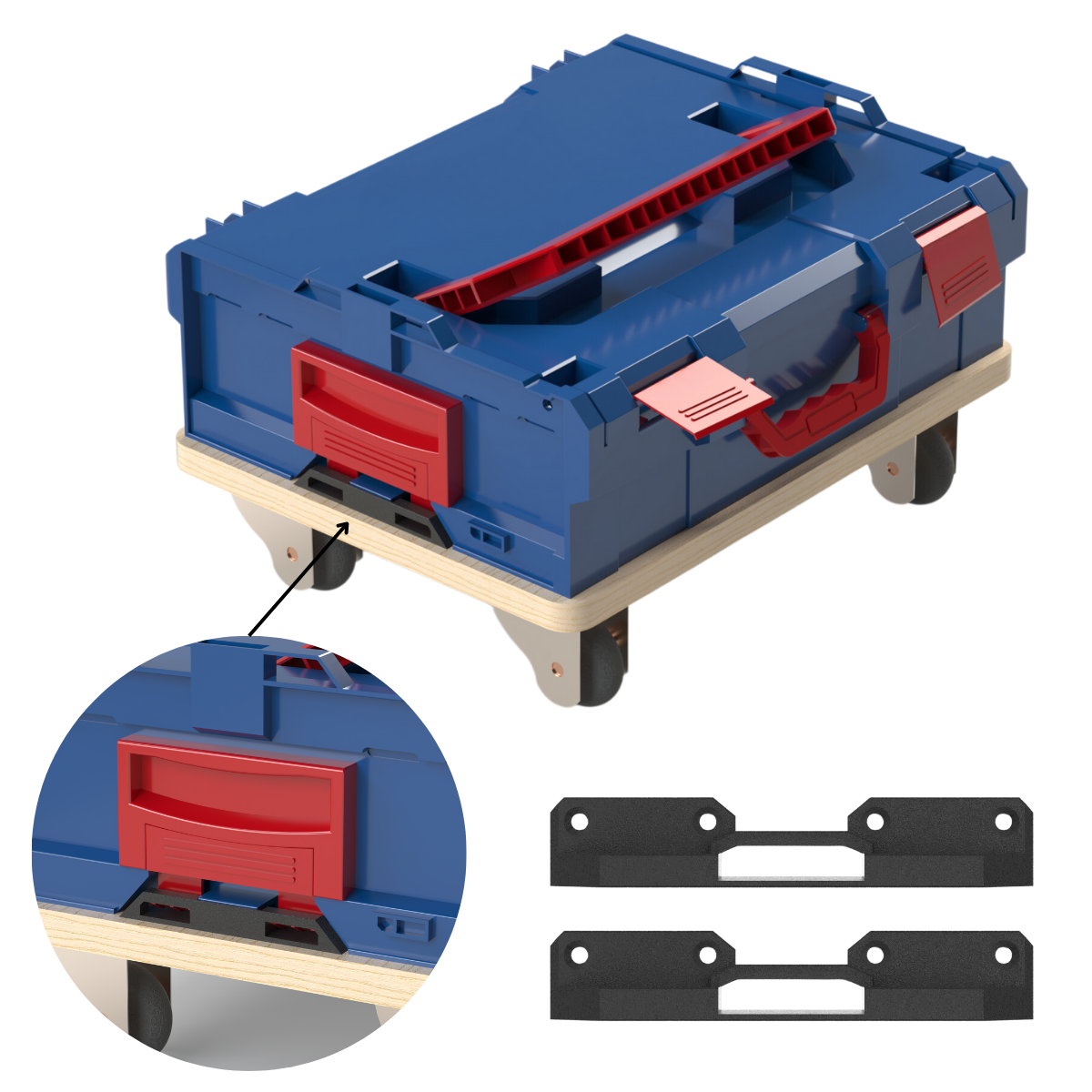 Bevestigingshouders geschikt voor Bosch L-BOXX (L-SAFE)