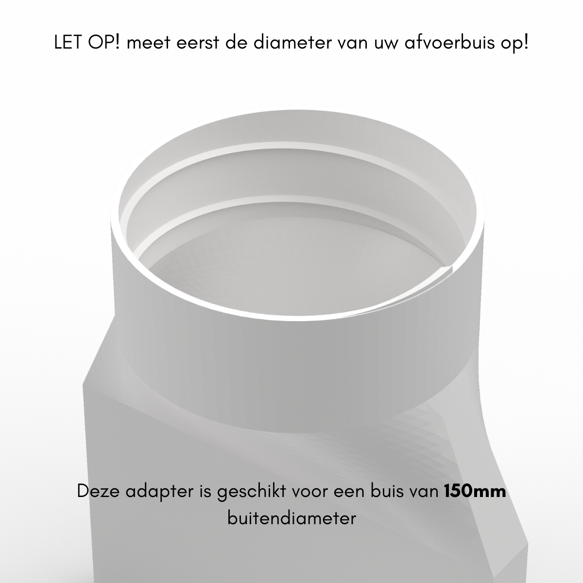 Airco-adapter Ø150 mm – Geschikt voor Velux dakraam – Koppelstuk voor mobiele airco met flexibele slang van Ø150 mm buitendiameter – Warmteafvoer via raam