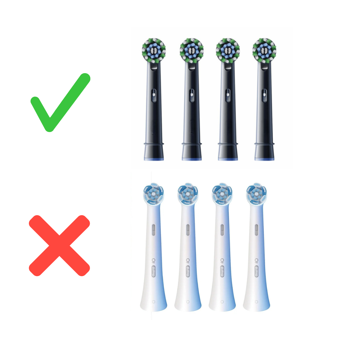 Opzetborstelhouder geschikt voor Oral-b borstels - Wit - 4 Houders - Tandenborstelhouder - Tandenborstelhouders - Elektrische Tandenborstelhouder - Inclusief Bevestiging