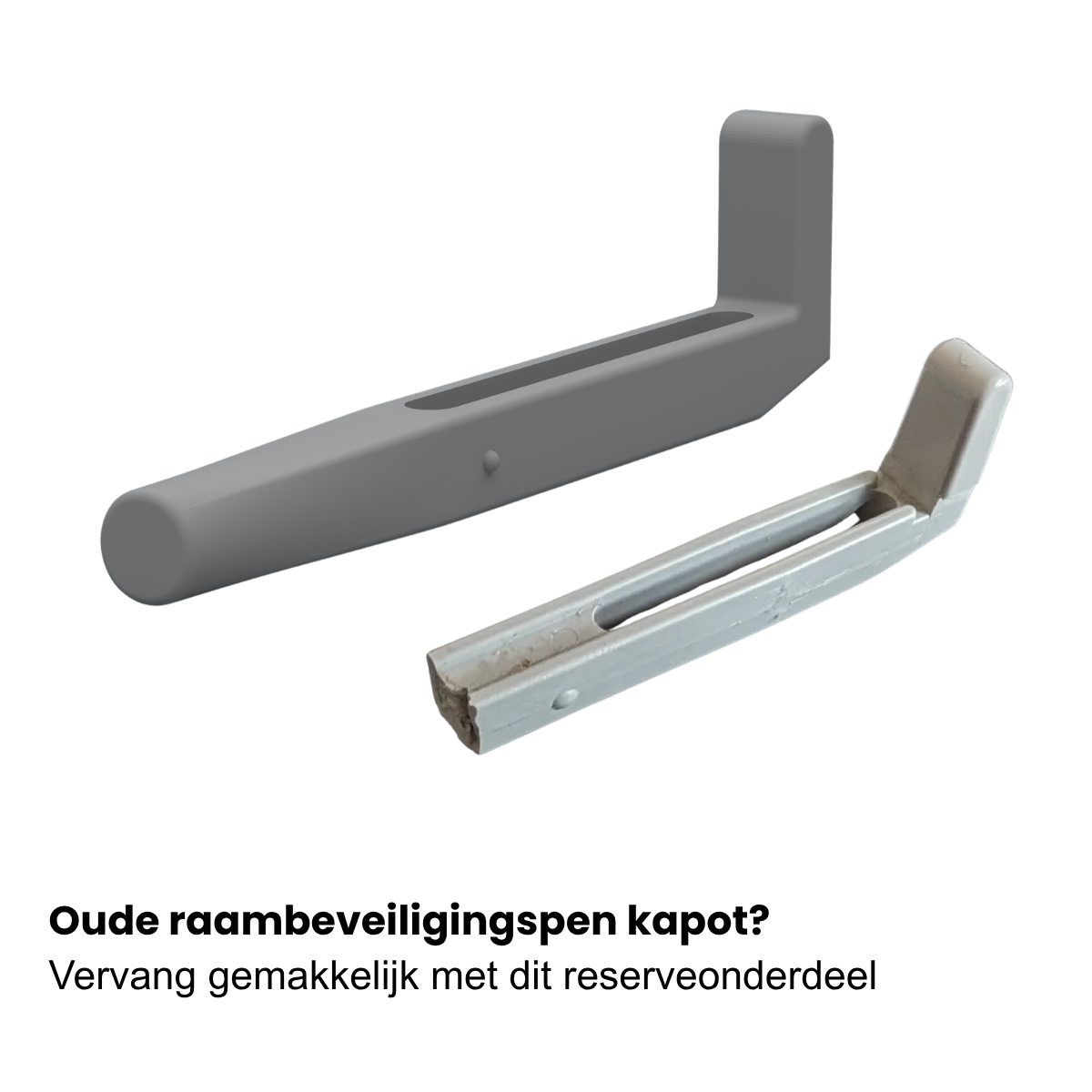 Raambegrenzer Pen – Vervangende Sperstift geschikt voor Velux Dakramen – Grijs