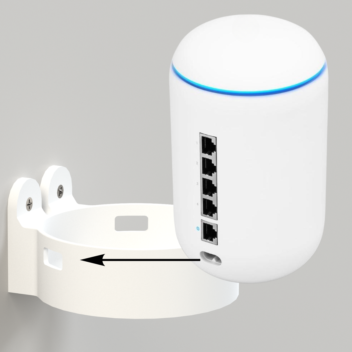 Wandhouder / Wallmount geschikt voor Ubiquiti UniFi Dream Machine /Router – Muurbeugel voor WiFi Router – Netwerk Router Wandmontage – Wit