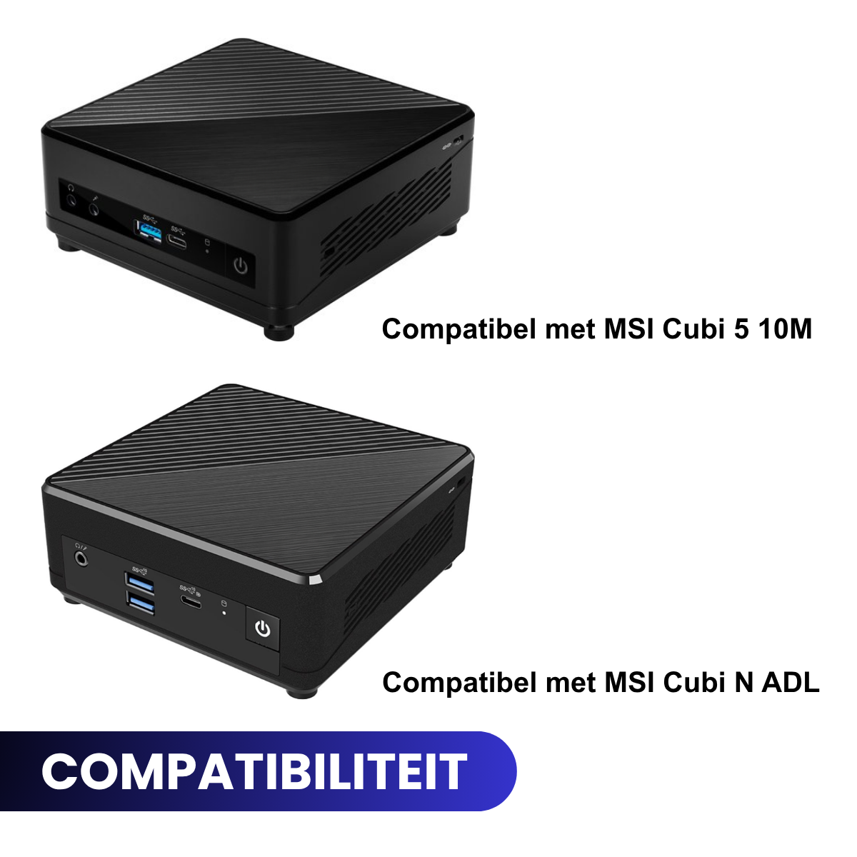 Onder-bureau & wandhouder geschikt voor MSI Cubi Mini-PC (Cubi 5 10M / Cubi N ADL)