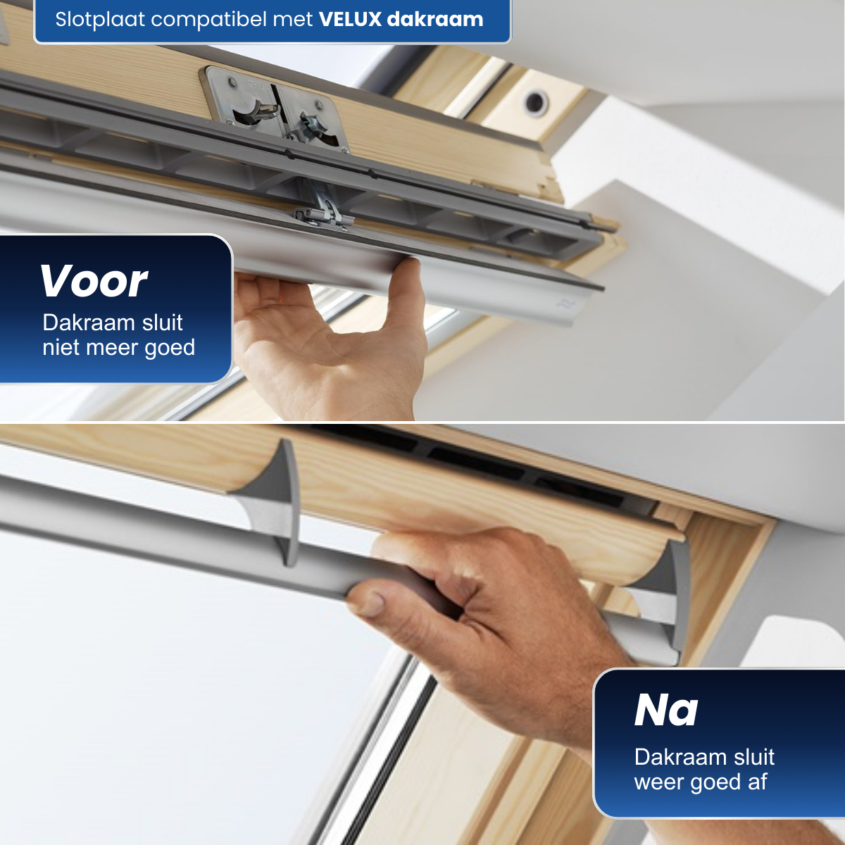Slotplaat / Sluitplaat T-G2 geschikt voor Velux dakramen – Grijs