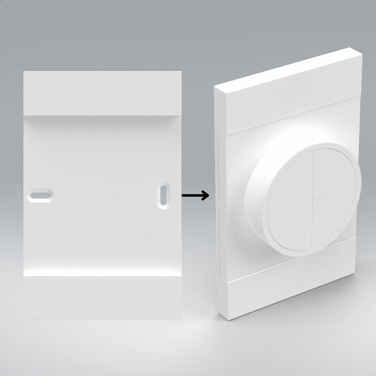 Backplate/achterplaatje geschikt voor Tap dial switch draaischakelaar - Wandophanging