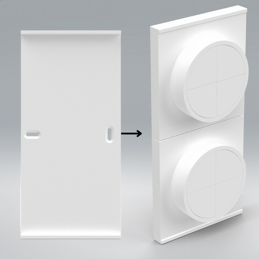 Dubbele wand-achterplaat geschikt voor Tap dial switch – wandophanging