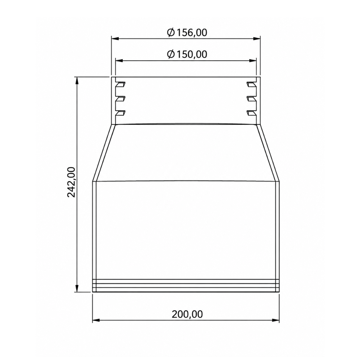 Airco-adapter Ø150 mm – Geschikt voor Velux dakraam – Koppelstuk voor mobiele airco met flexibele slang van Ø150 mm buitendiameter – Warmteafvoer via raam