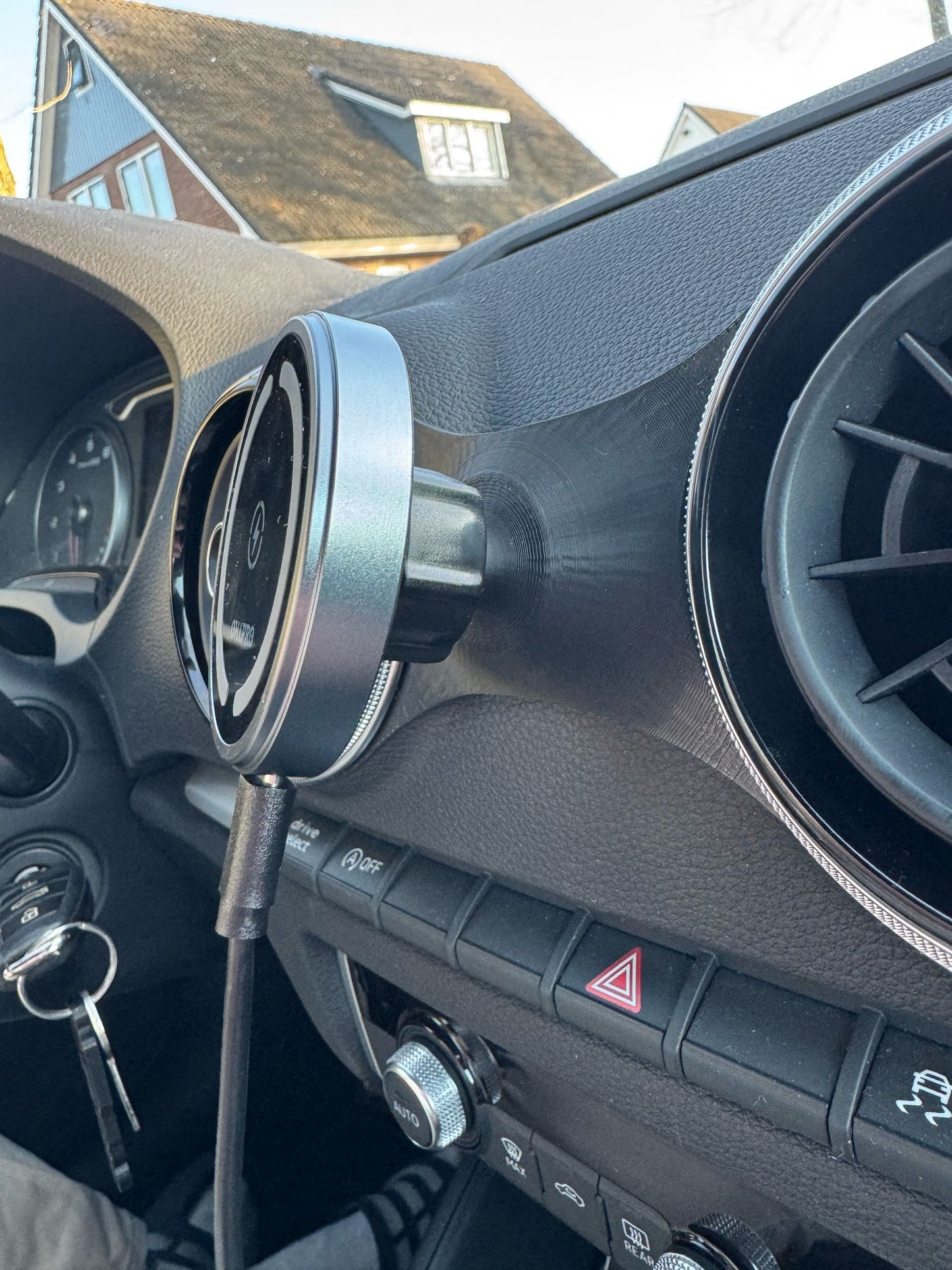 Telefoonhouder met 16 mm kogel – geschikt voor Audi A3 – MagSafe compatibel