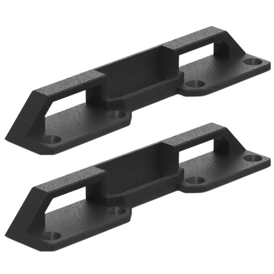 4-pack bevestigingshouders geschikt voor Bosch L-BOXX (L-SAFE): voor montage op rolplank of rolwagen – Compatibel met alle Bosch L-BOXX gereedschapskoffers