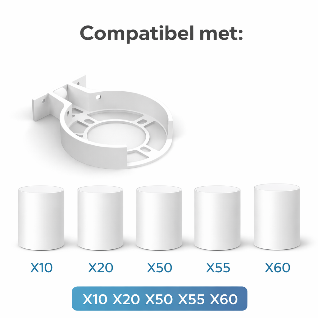 Wandhouder geschikt voor TP-Link Deco X10 X20 X50 X55 X60 | Muurbevestiging Mesh WiFi | Wit