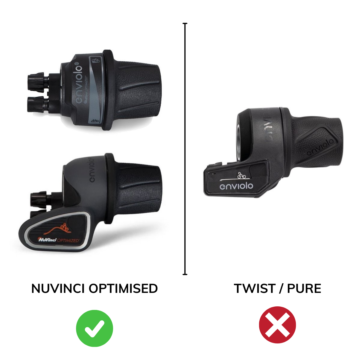 Schakelpook (schakelhulp) geschikt voor Enviolo NuVinci versnelling
